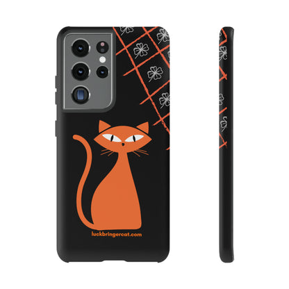 Cat Lovers Phone Case - iPhone, Samsung Galaxy, Google Pixel - Lucky Black Orange