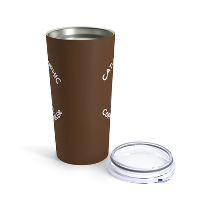 Funny Cat Coffee Lovers Insulated Travel Cup - Catastrophic Coffee Drinker Tumbler