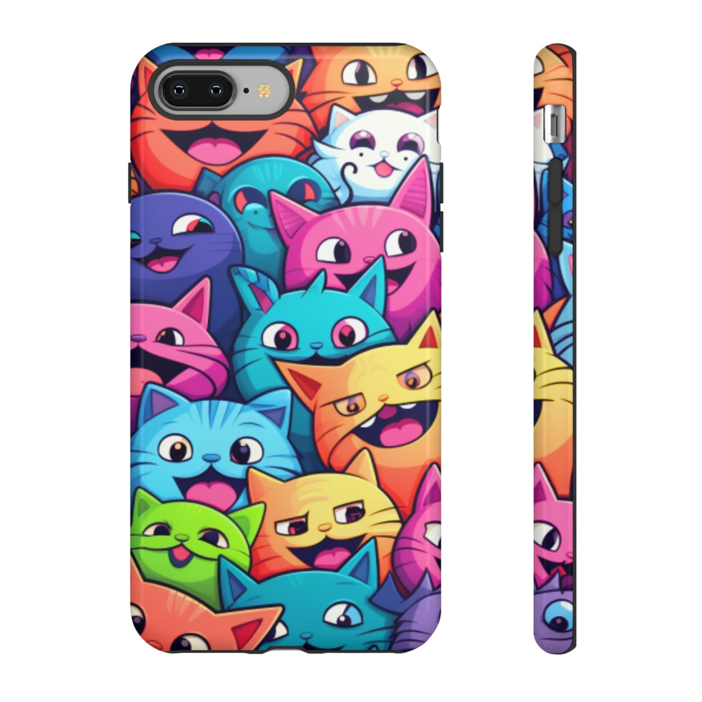 Premium-quality tough protective phone cases for iPhone and Samsung - Colourful Cats