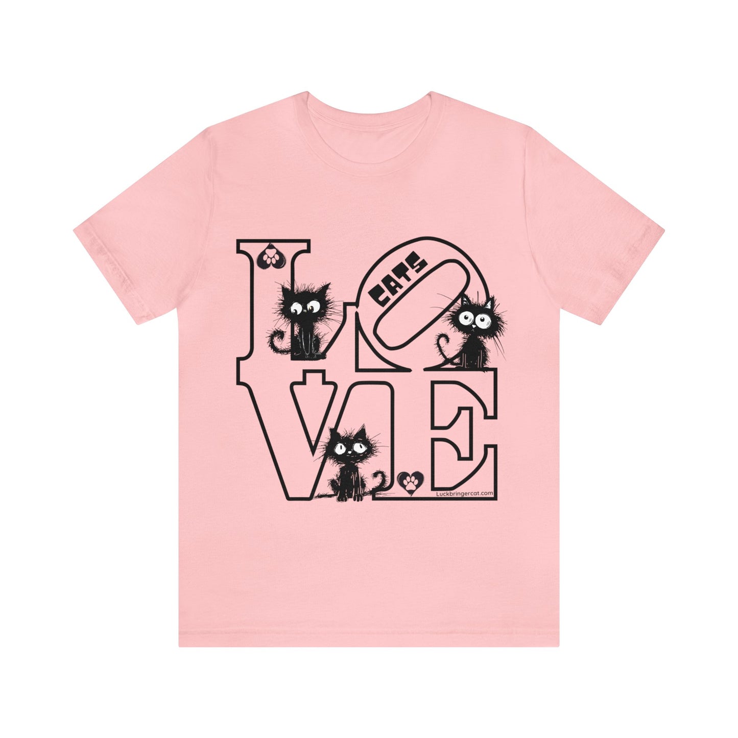 Love Cats T-Shirt- Funny Cat Lovers Tee-Valentines Edition