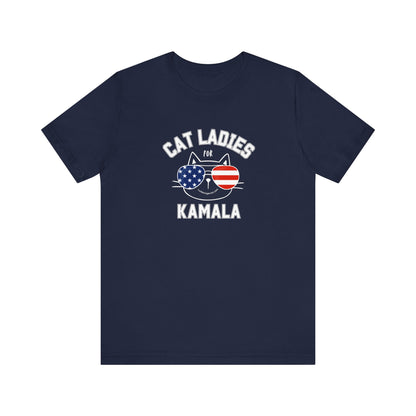 Cat Ladies For Kamala Harris T-Shirt-  2024 US President Election Shirt