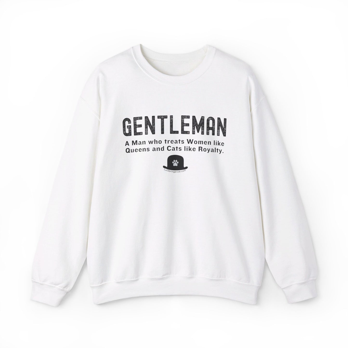 Funny Crewneck Sweatshirt for Cat Lover Men- Gentleman Shirt