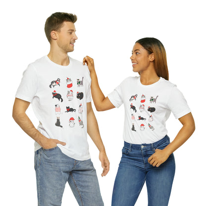 Cat Lovers Christmas T-Shirt With Cute Christmassy Cats