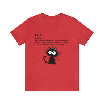 Funny Cat Lovers T-Shirt-Cat Definition-PhD in Napping