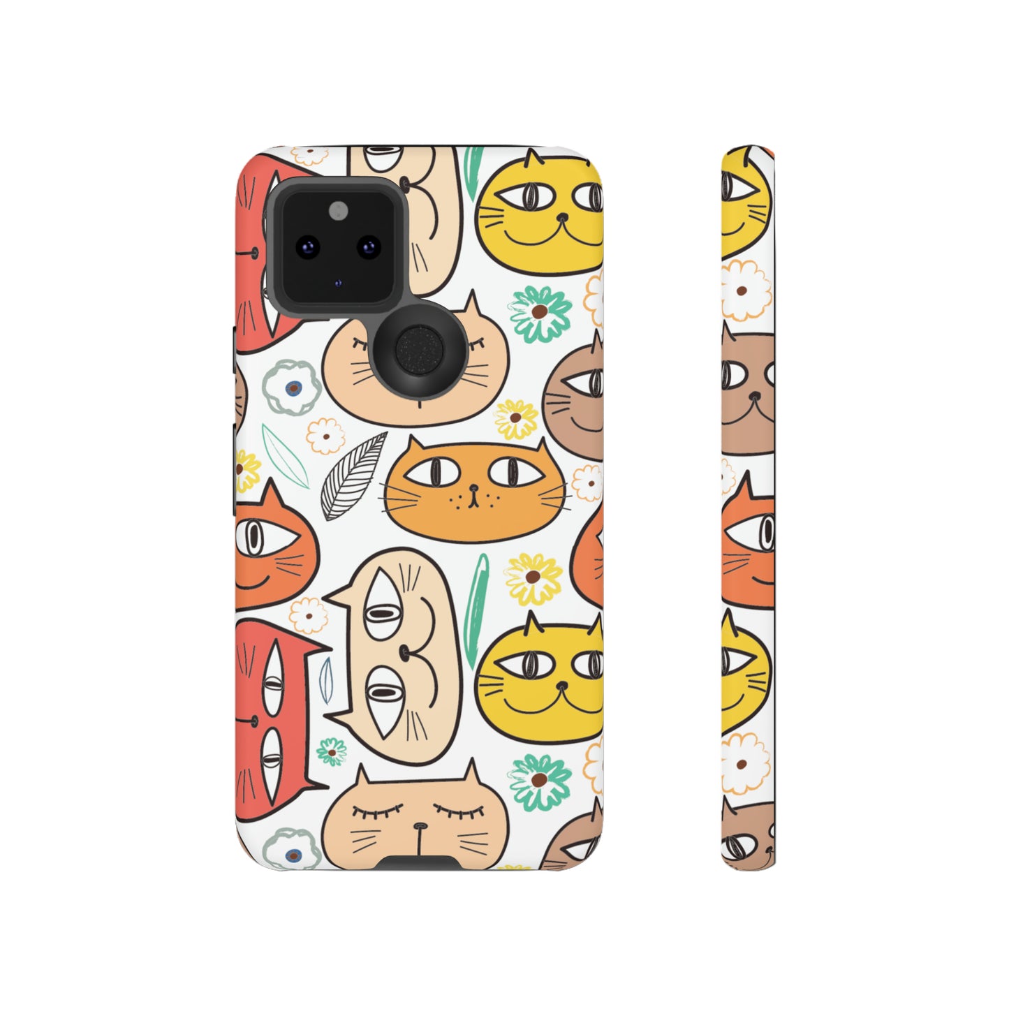 cute cat lovers phone case colorful cats-Google Pixel 7, Google Pixel 6 Pro, Google Pixel 6, Google Pixel 5 5G - gift for cat moms mums