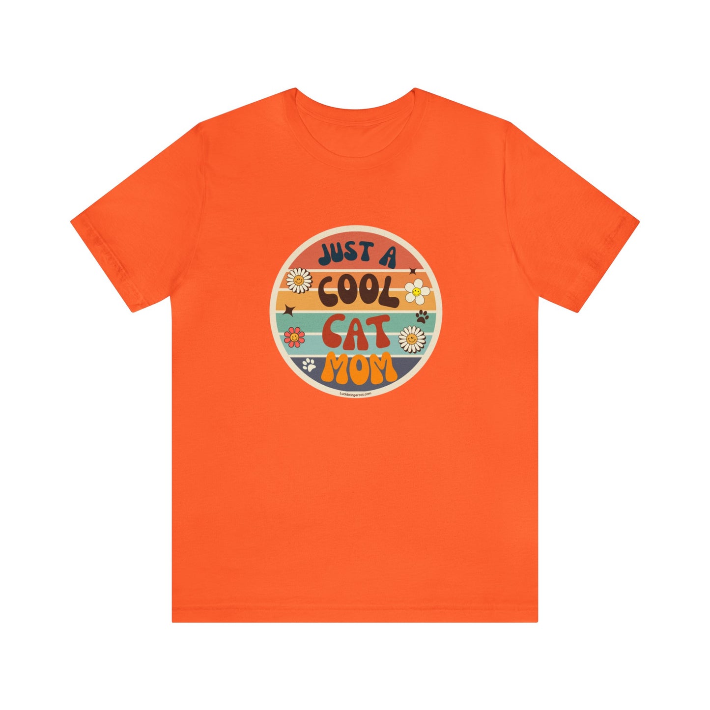 T-shirt-Just a Cool Cat Mom Shirt-Retro Style