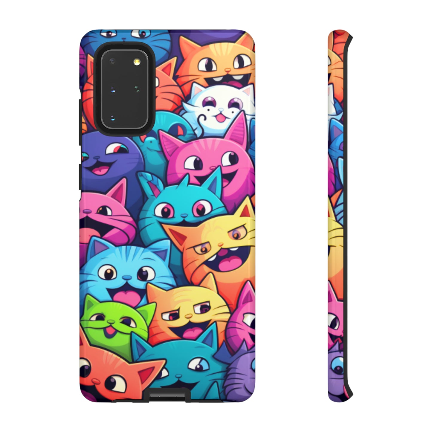 Premium-quality tough protective phone cases for iPhone and Samsung - Colourful Cats