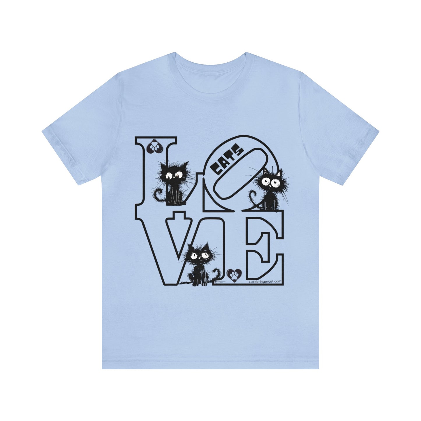 Love Cats T-Shirt- Funny Cat Lovers Tee-Valentines Edition