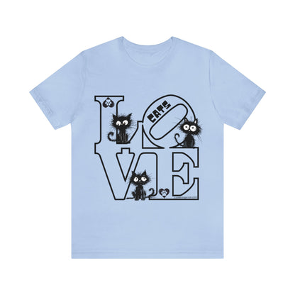 Love Cats T-Shirt- Funny Cat Lovers Tee-Valentines Edition