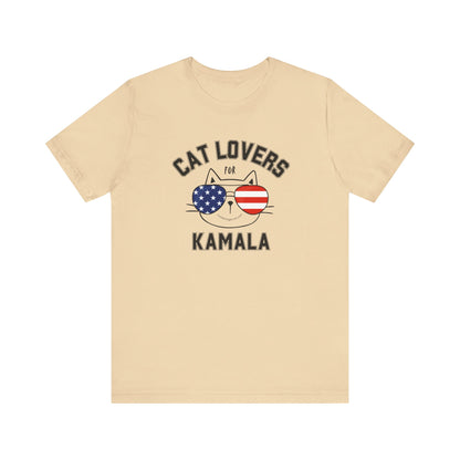 Cat Lovers For Kamala Harris 2024 US Presidential Election T-Shirt