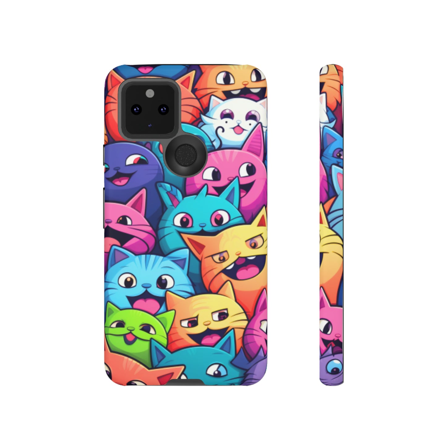 Premium-quality tough protective phone cases for iPhone and Samsung - Colourful Cats