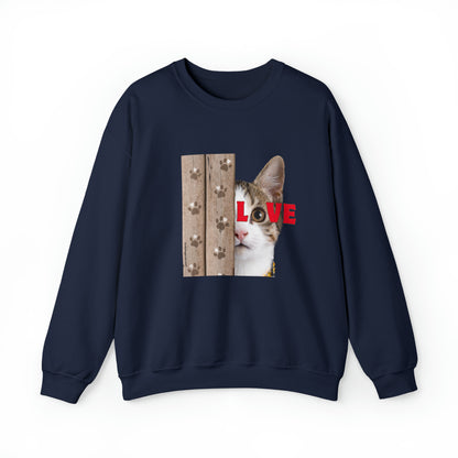 Cat Lovers Graphic Crewneck Sweatshirt