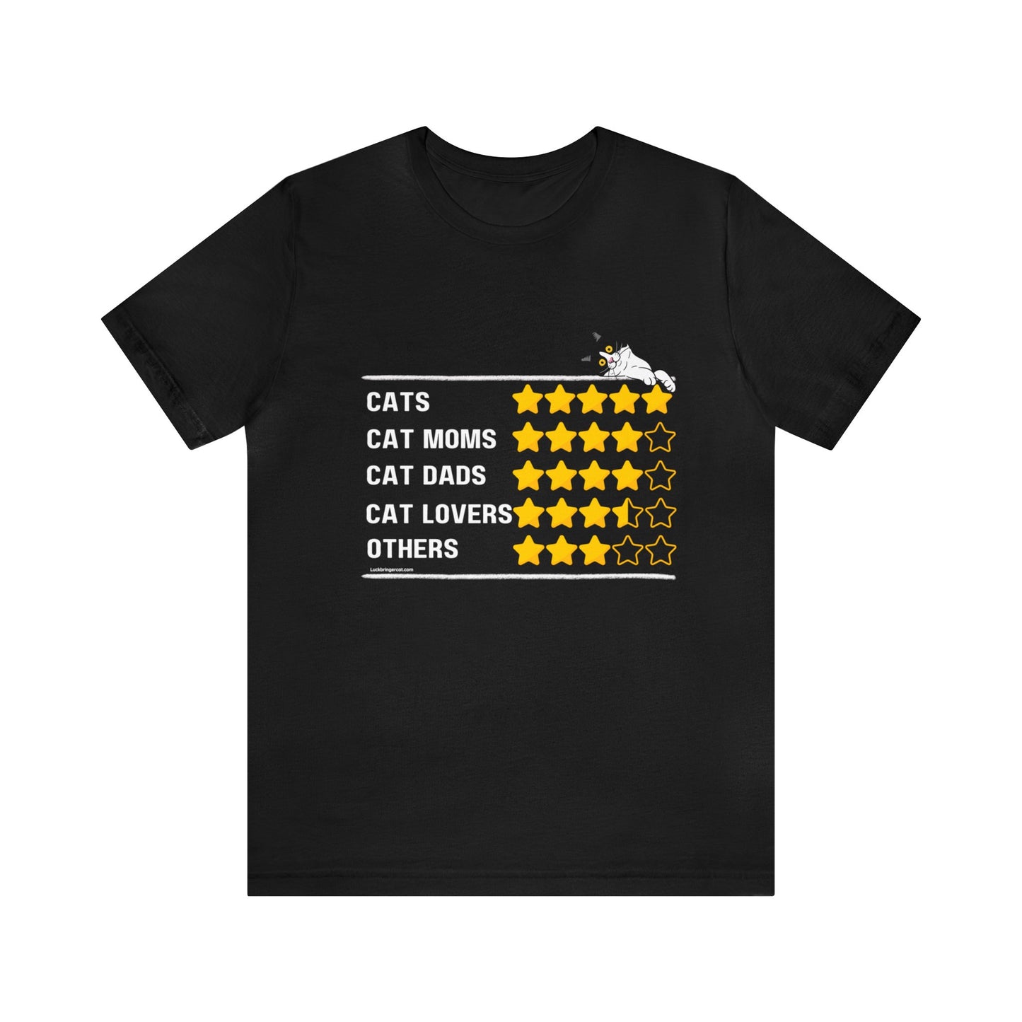 Funny Cat Mom Cat Dad Shirt- 5 Star Cat Crew T-shirt