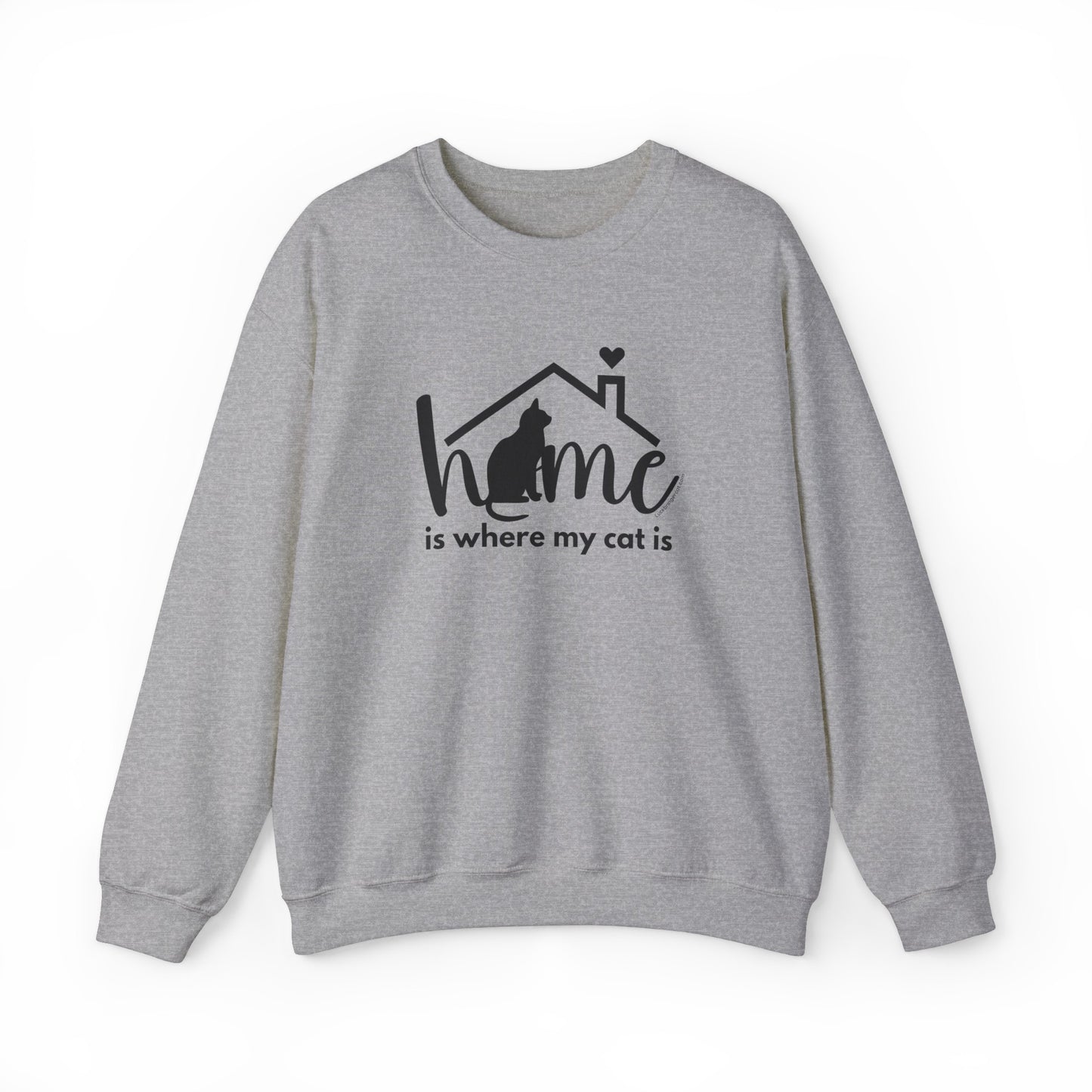 Crewneck sweatshirt- Home is where my cat is