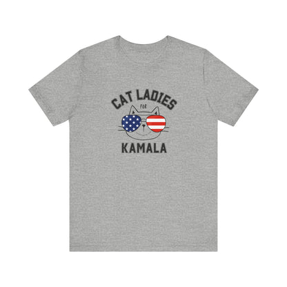 Cat Ladies For Kamala Harris T-Shirt-  2024 US President Election Shirt