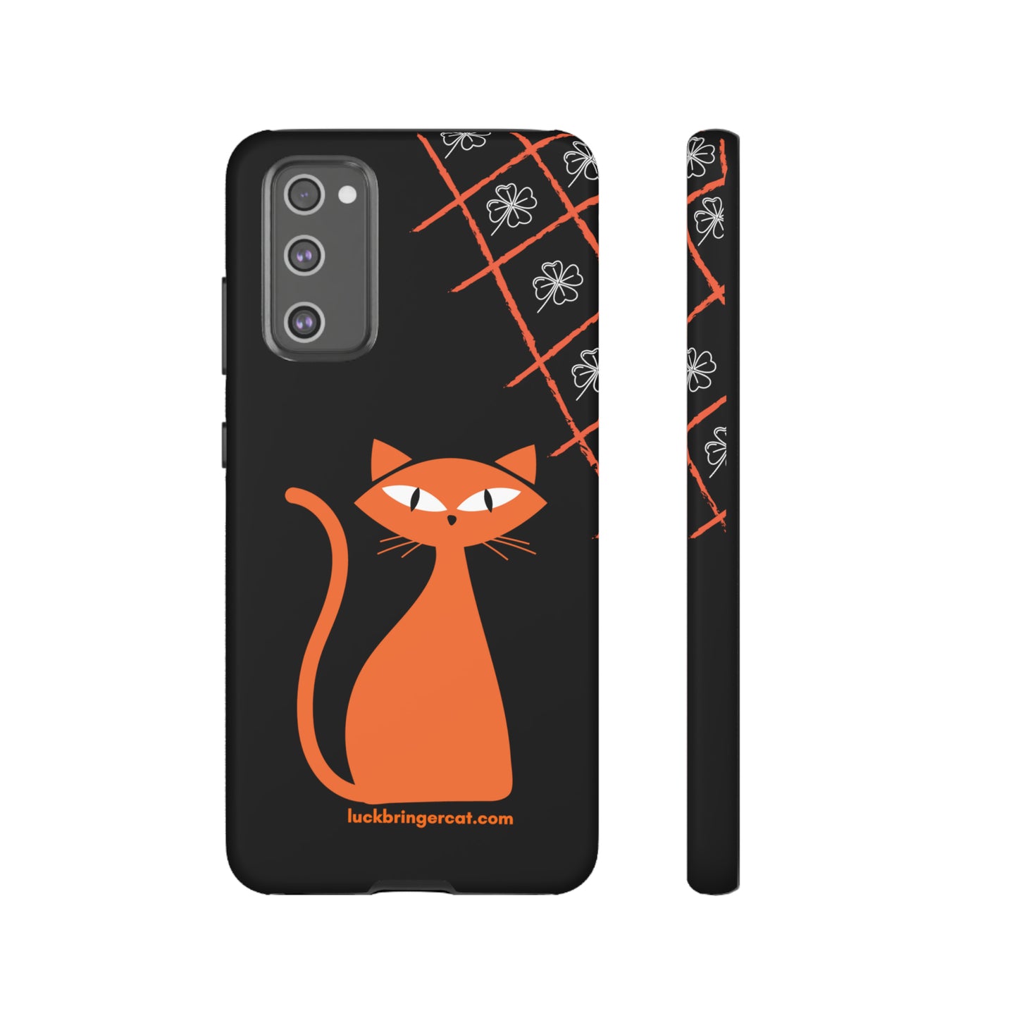 Cat Lovers Phone Case - iPhone, Samsung Galaxy, Google Pixel - Lucky Black Orange