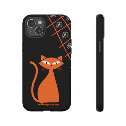 Cat Lovers Phone Case - iPhone, Samsung Galaxy, Google Pixel - Lucky Black Orange