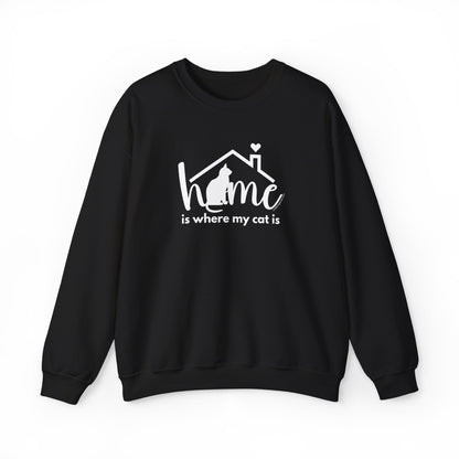 Crewneck sweatshirt- Home is where my cat is