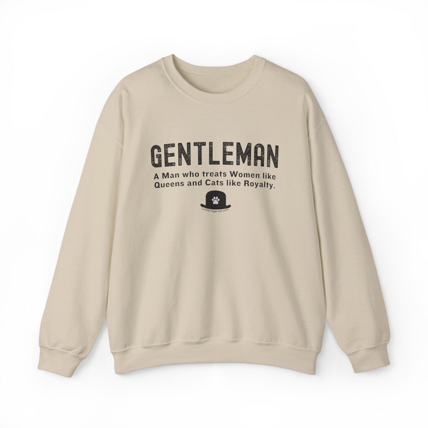 Funny Crewneck Sweatshirt for Cat Lover Men- Gentleman Shirt