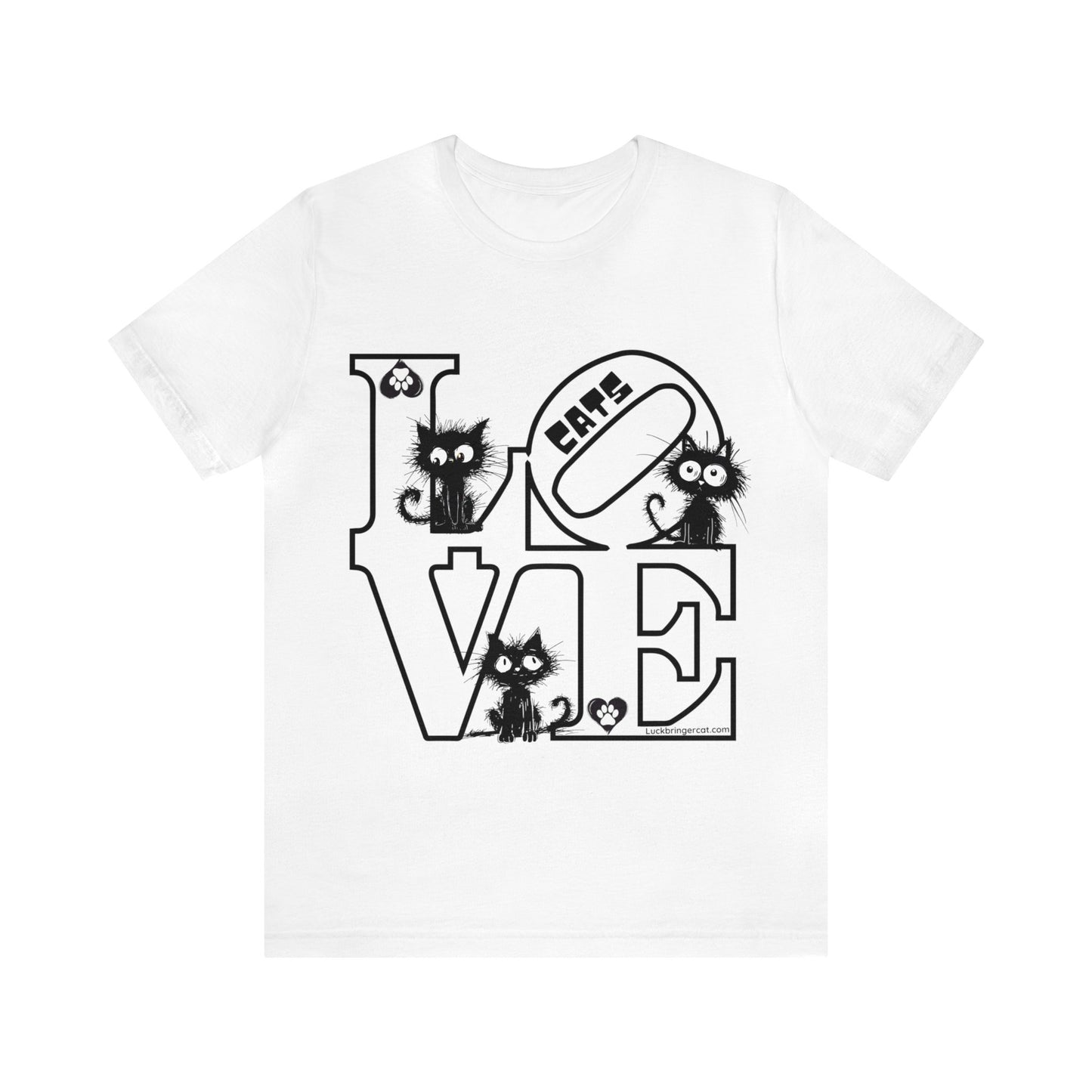 Love Cats T-Shirt- Funny Cat Lovers Tee-Valentines Edition