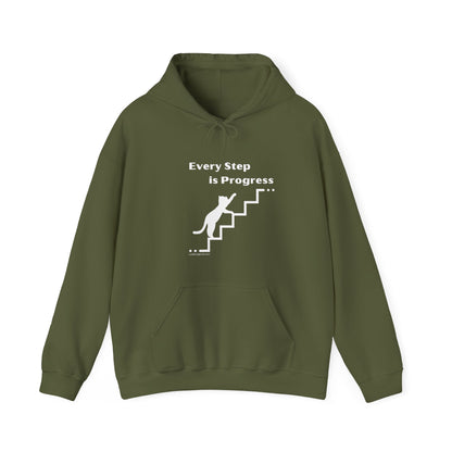 Motivational Hooded Sweatshirt - Every Step is Progress Inspirational Shirt