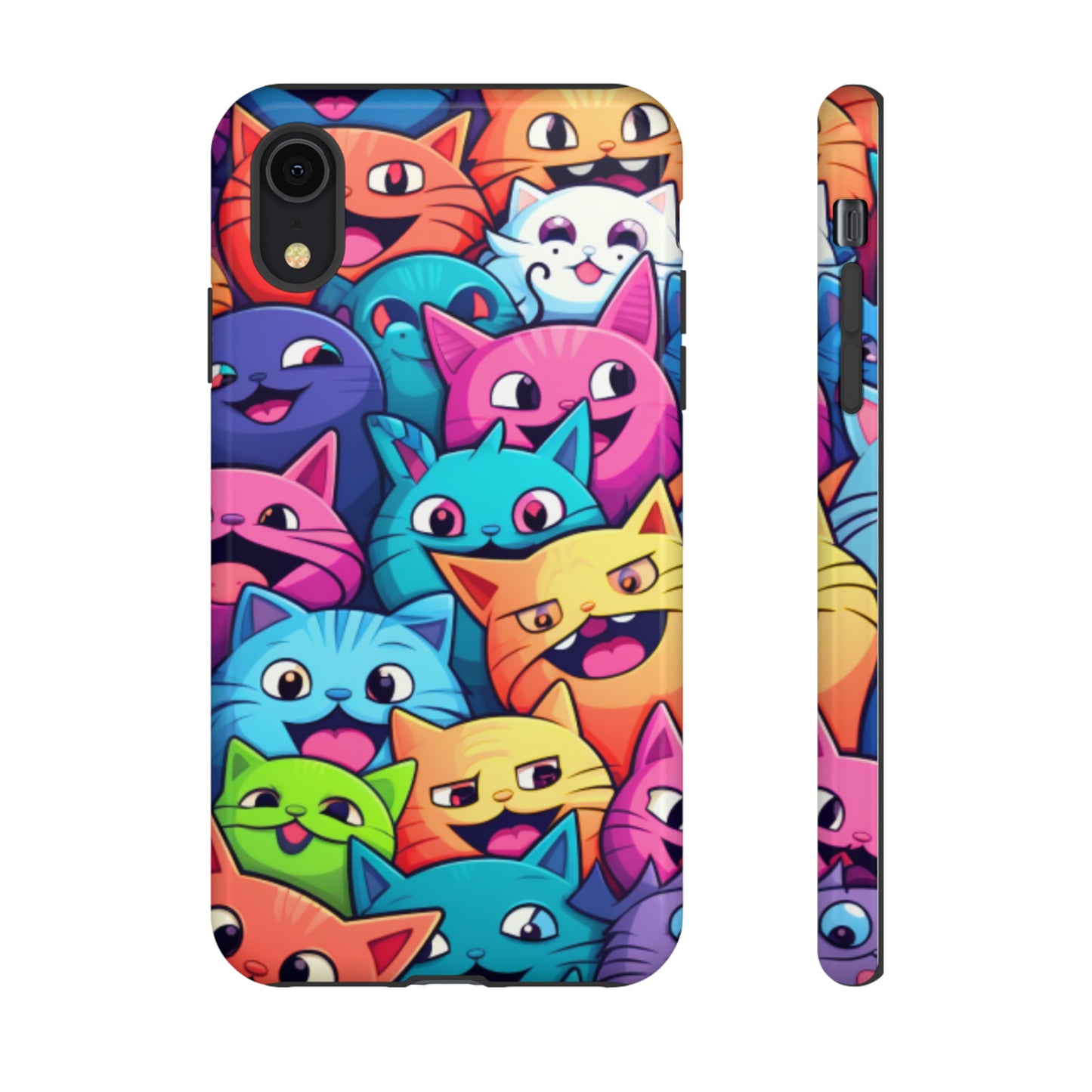 Premium-quality tough protective phone cases for iPhone and Samsung - Colourful Cats