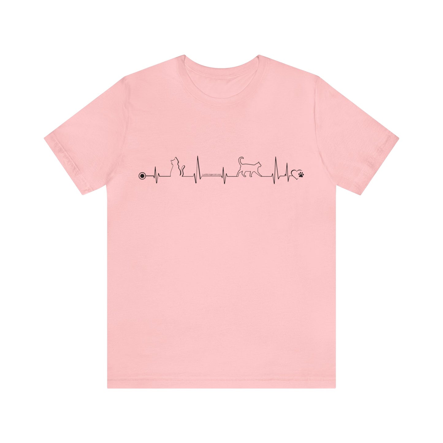 Cat Lovers Heart Beat T-shirt