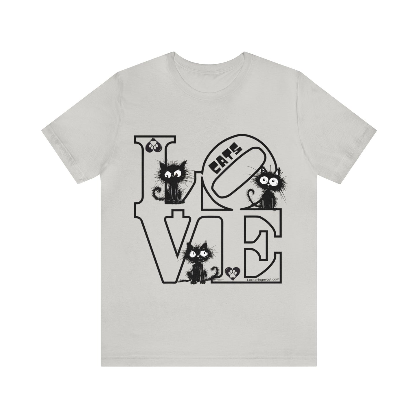 Love Cats T-Shirt- Funny Cat Lovers Tee-Valentines Edition