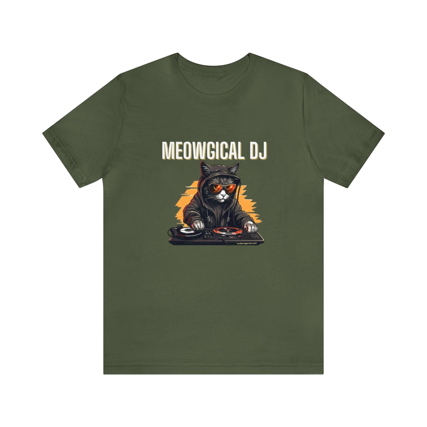 Cat and Music Lovers T-shirt-Funny DJ Shirt