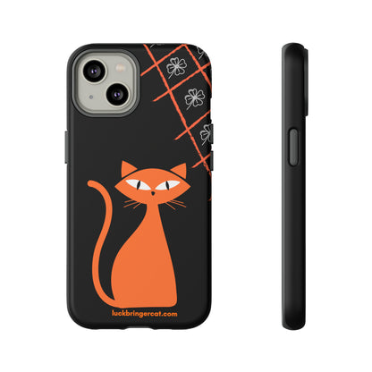 Cat Lovers Phone Case - iPhone, Samsung Galaxy, Google Pixel - Lucky Black Orange