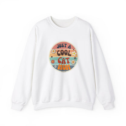 Sweatshirt-Just A Cool Cat Mom Shirt-Retro Style