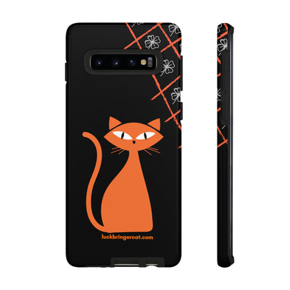 Cat Lovers Phone Case - iPhone, Samsung Galaxy, Google Pixel - Lucky Black Orange