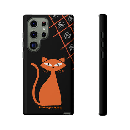 Cat Lovers Phone Case - iPhone, Samsung Galaxy, Google Pixel - Lucky Black Orange