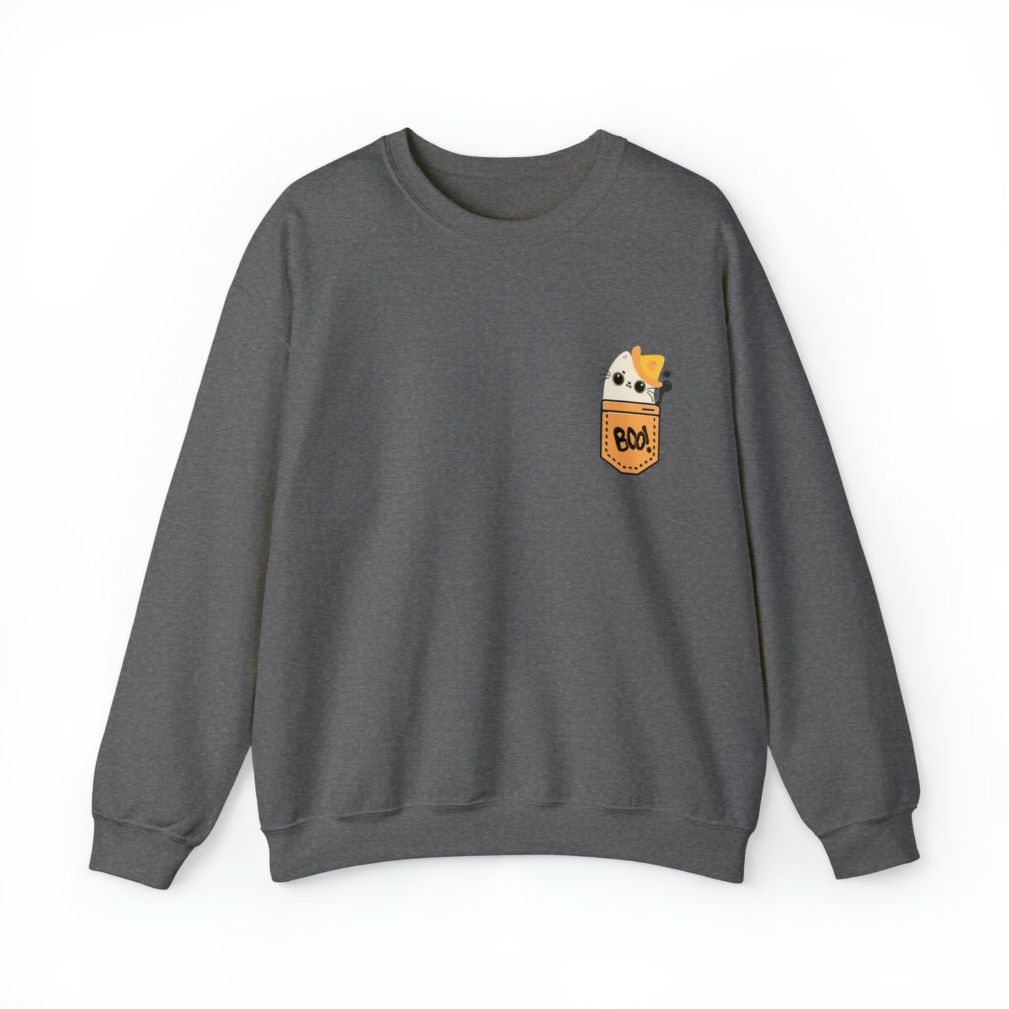 Halloween Crewneck Sweatshirt - Kitten in the Pocket