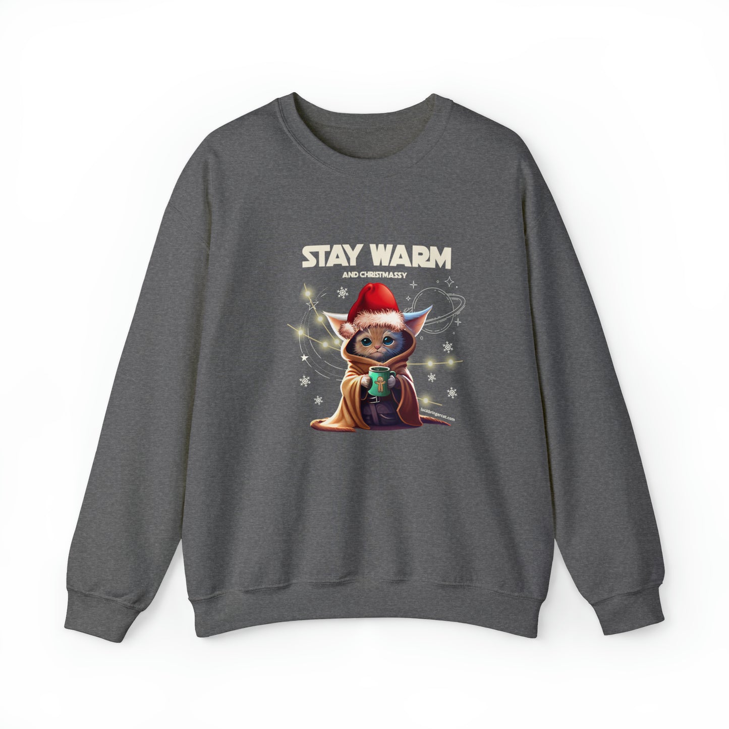 Graphic Christmas Sweatshirt for Cat Lovers - Stay Warm and Christmassy