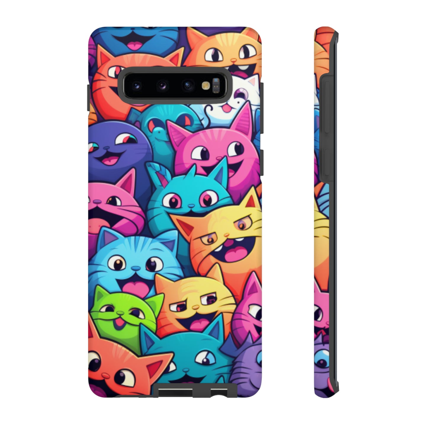 Premium-quality tough protective phone cases for iPhone and Samsung - Colourful Cats