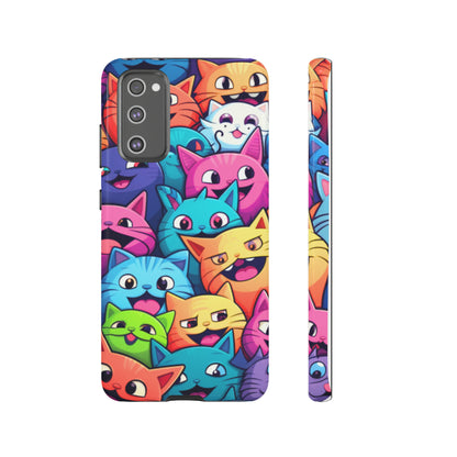 Premium-quality tough protective phone cases for iPhone and Samsung - Colourful Cats