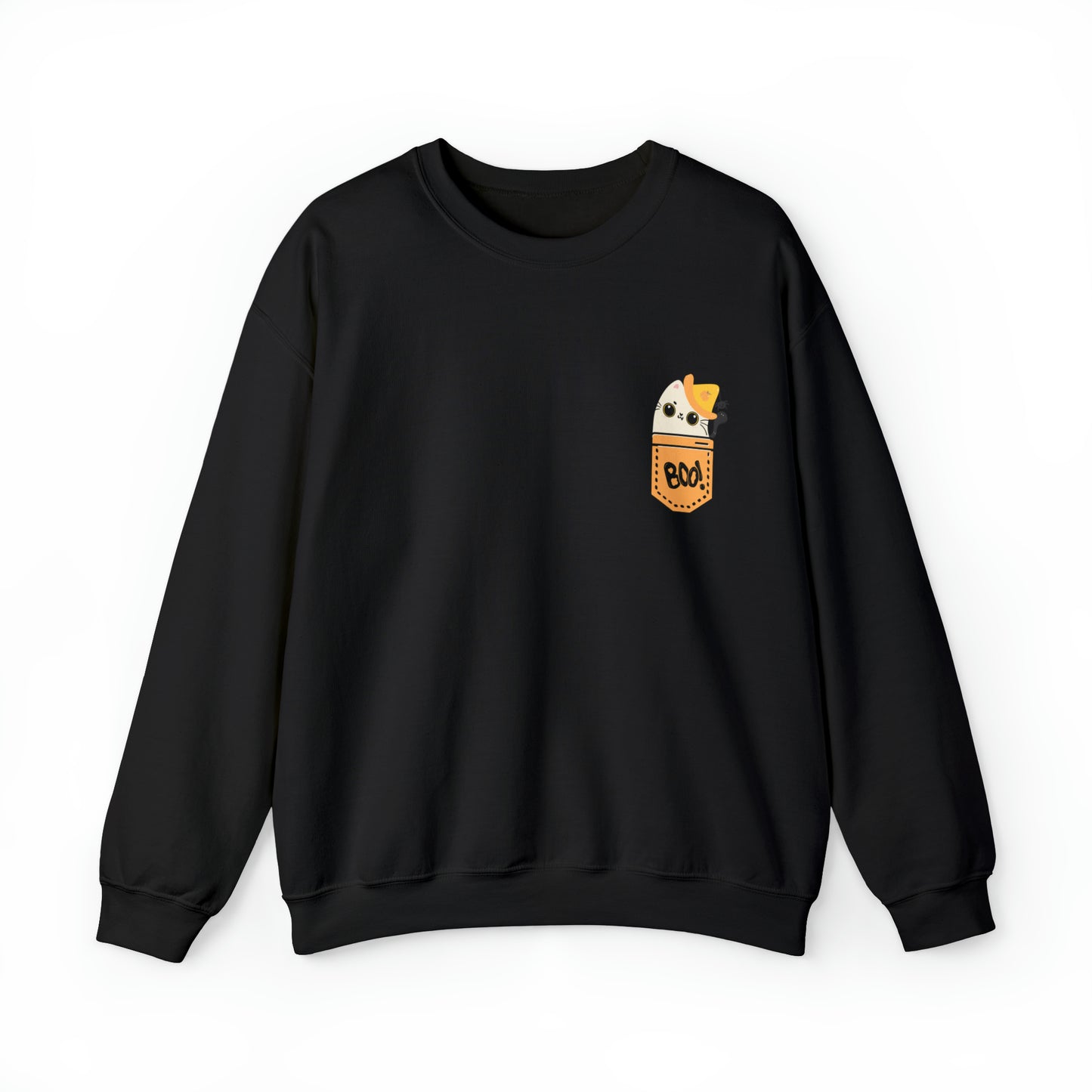 Halloween Crewneck Sweatshirt - Kitten in the Pocket