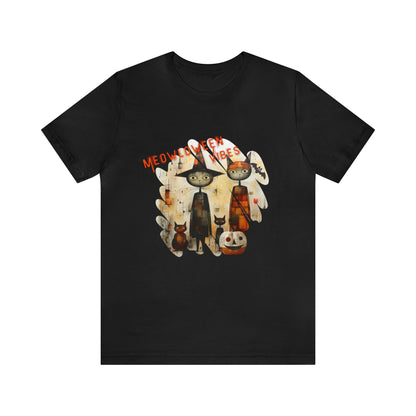 Cat Lovers Halloween T-shirt-Graphic-Meowloween Vibes Black Cat Witch Family