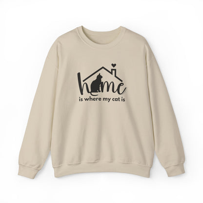 Crewneck sweatshirt- Home is where my cat is