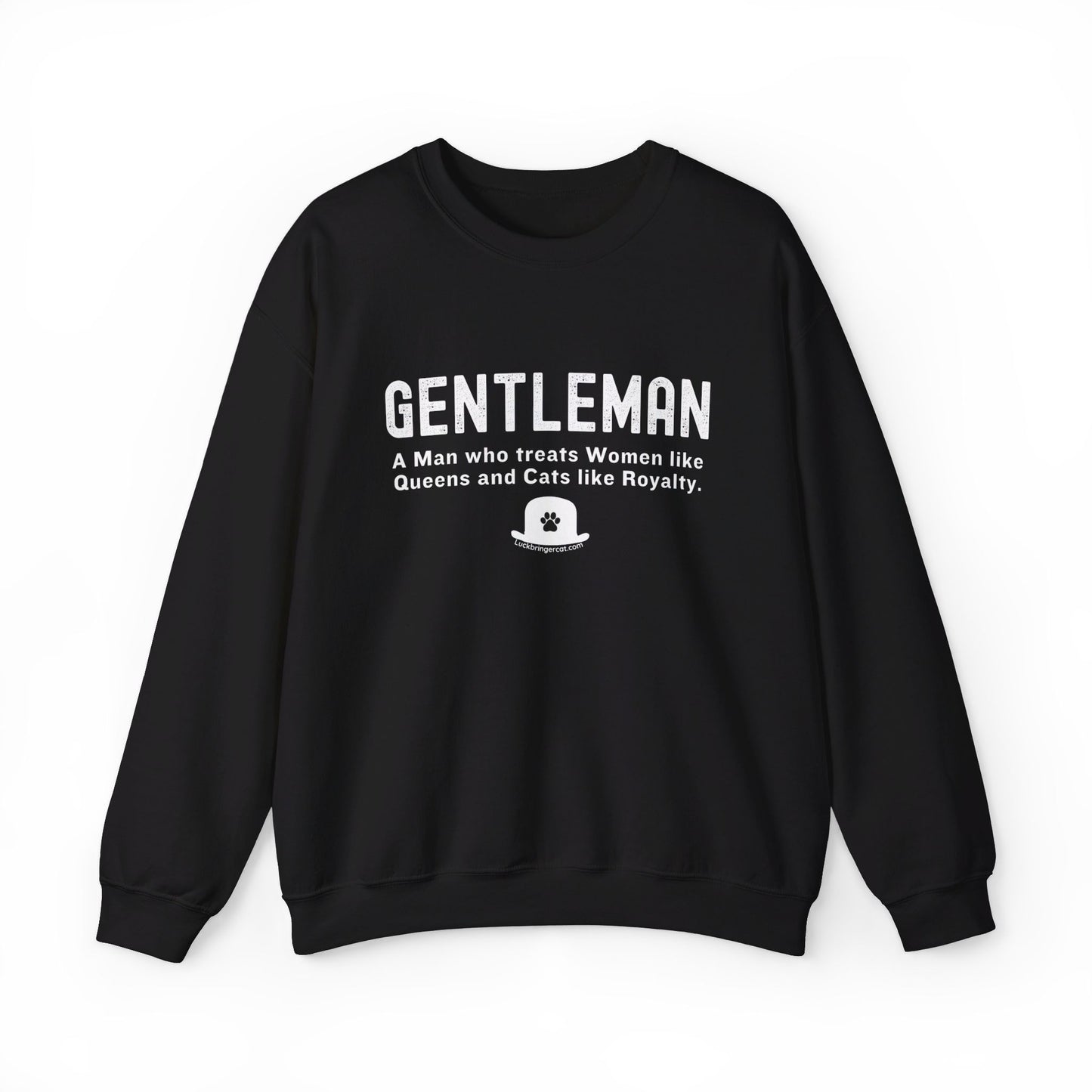 Funny Crewneck Sweatshirt for Cat Lover Men- Gentleman Shirt