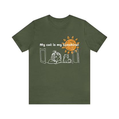 T-Shirt-My Cat Is My Sunshine-Cat Mom Gift