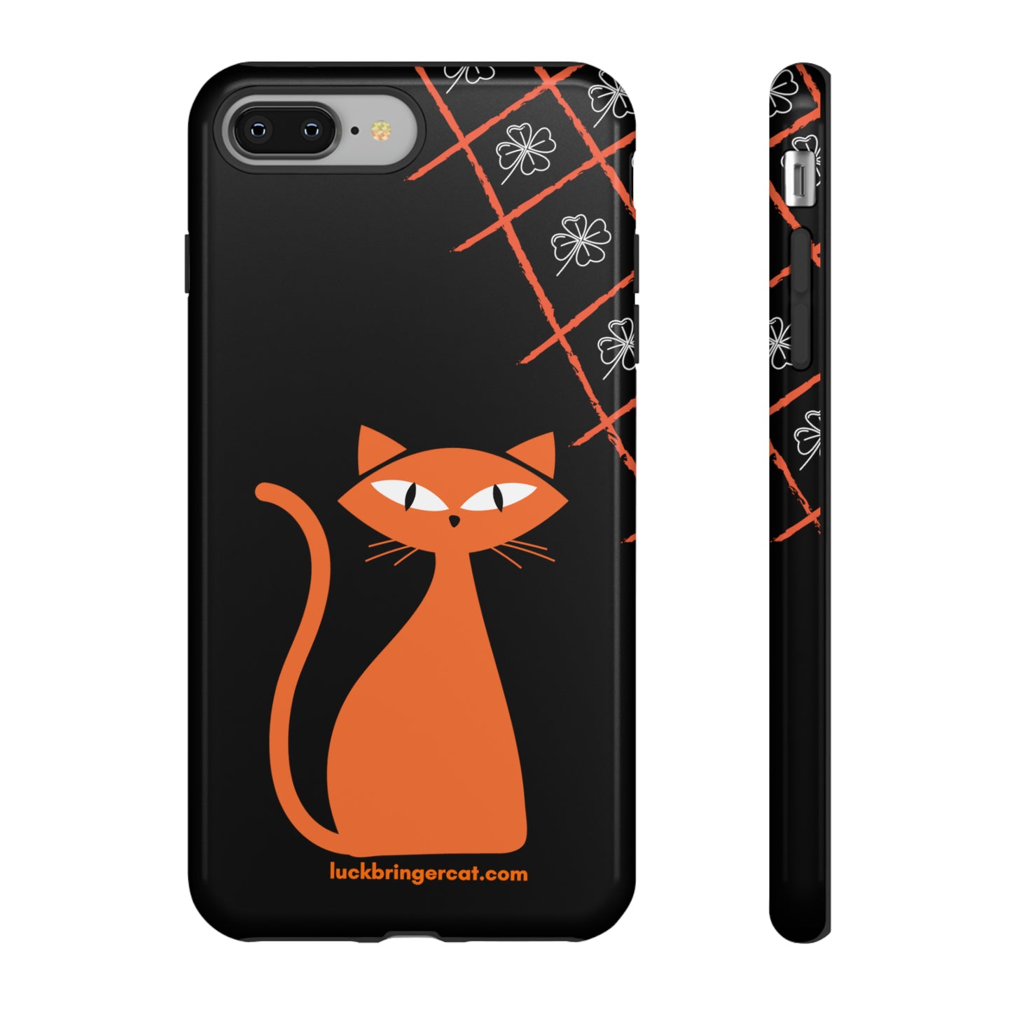 Cat Lovers Phone Case - iPhone, Samsung Galaxy, Google Pixel - Lucky Black Orange