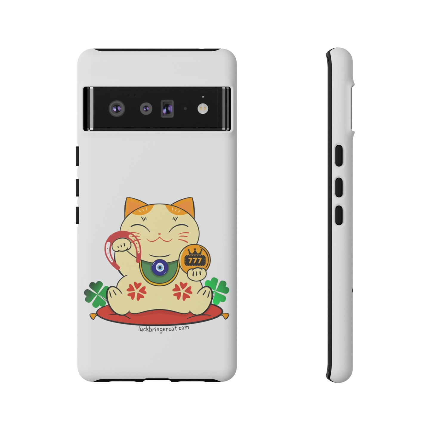 Cat Lovers Phone Case Lucky Maneki neko- Google Pixel 7, Google Pixel 6 Pro, Google Pixel 6, Google Pixel 5 5G - 777- cat mom gift