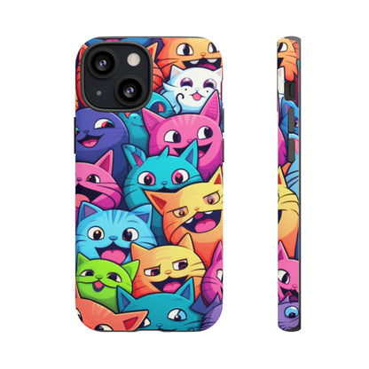 Premium-quality tough protective phone cases for iPhone and Samsung - Colourful Cats