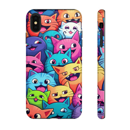 Premium-quality tough protective phone cases for iPhone and Samsung - Colourful Cats