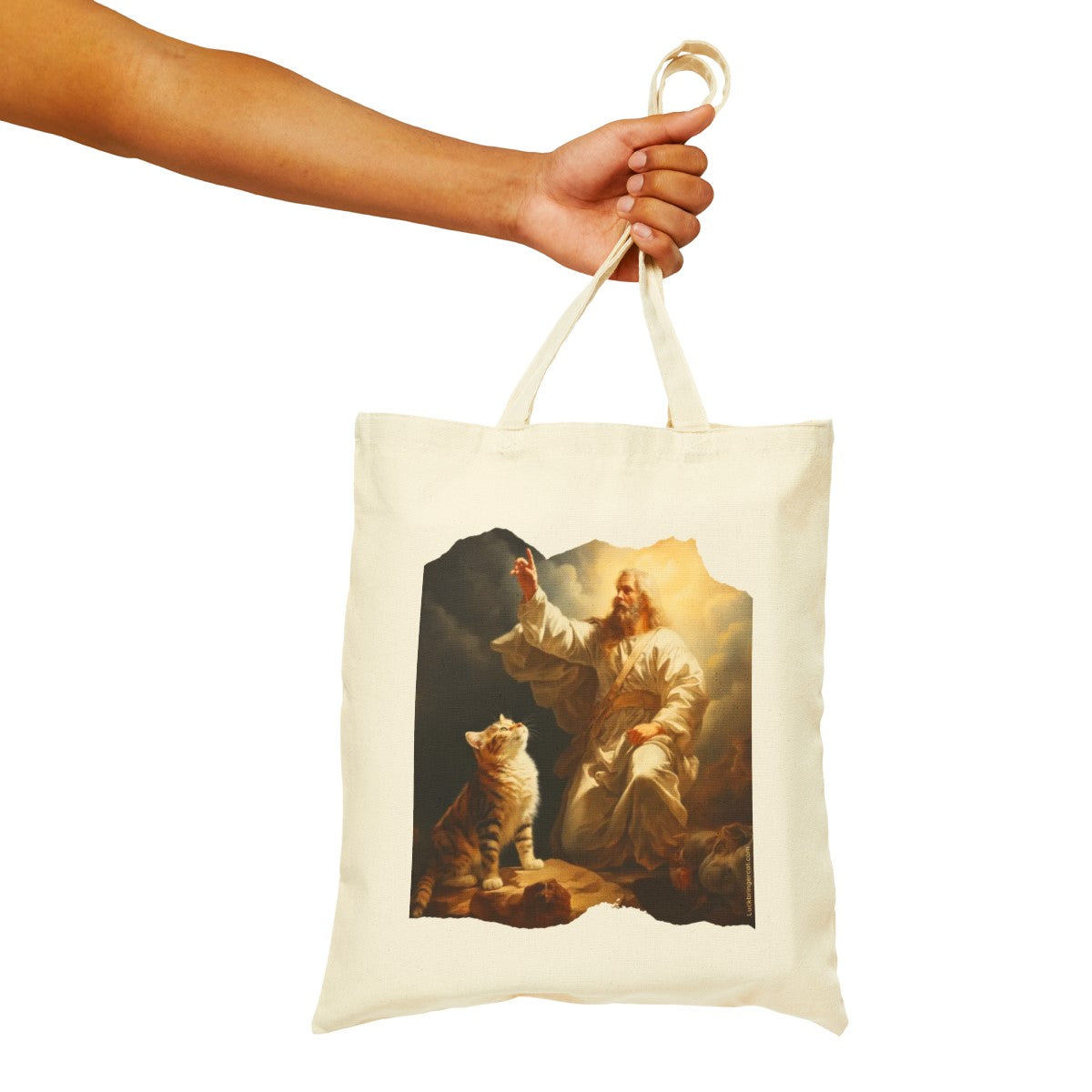 Cat and Art Lovers Cotton Tote Bag - The Creation of Cat