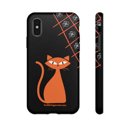 Cat Lovers Phone Case - iPhone, Samsung Galaxy, Google Pixel - Lucky Black Orange