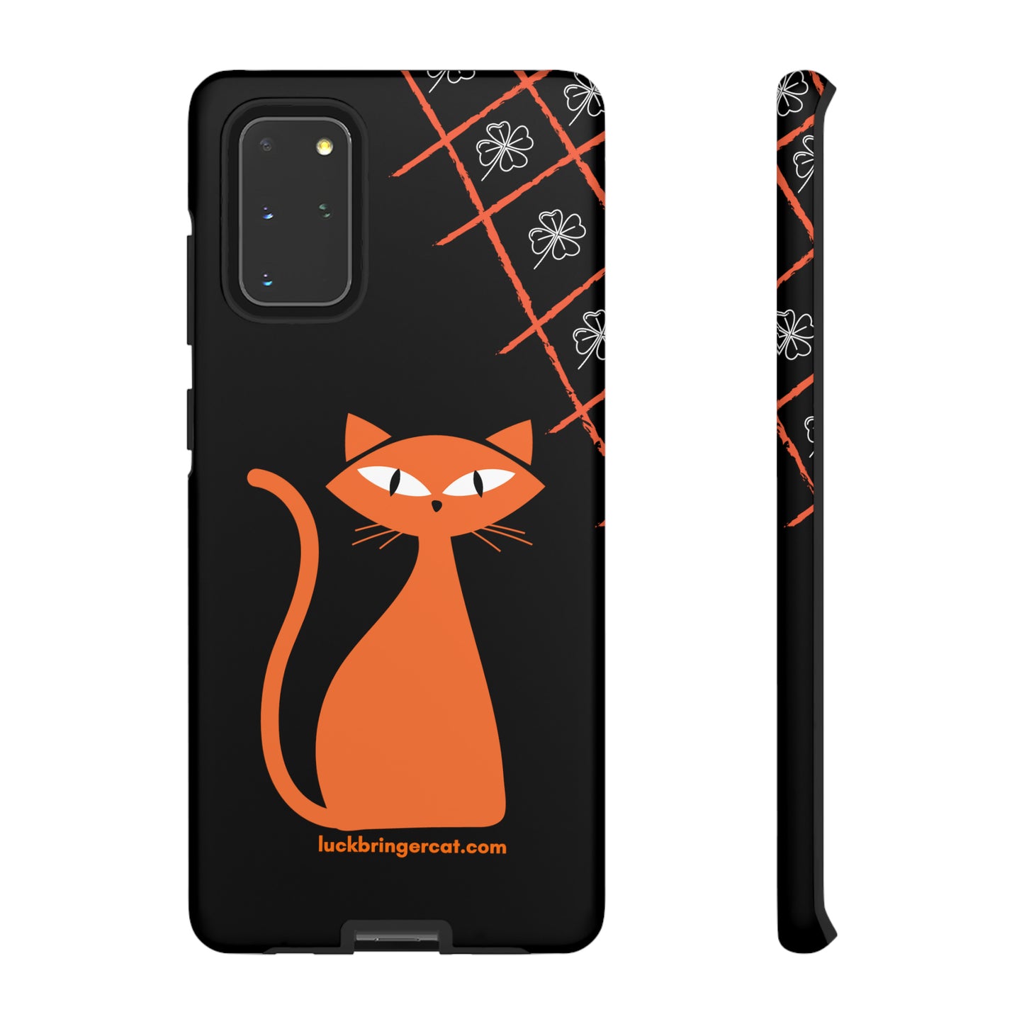 Cat Lovers Phone Case - iPhone, Samsung Galaxy, Google Pixel - Lucky Black Orange