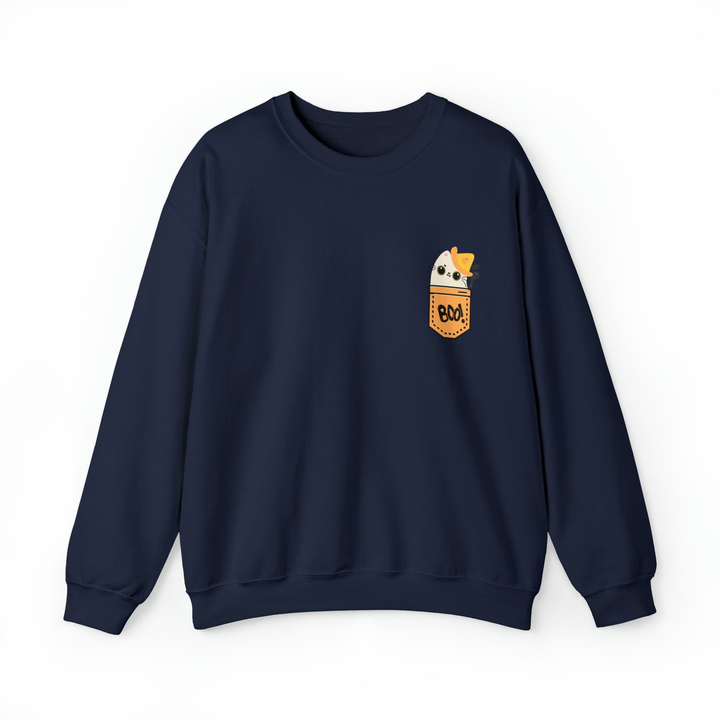 Halloween Crewneck Sweatshirt - Kitten in the Pocket